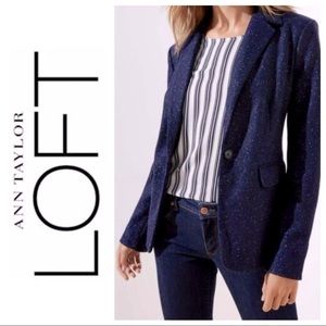 Ann Taylor Loft navy wool blend jacket Size 0